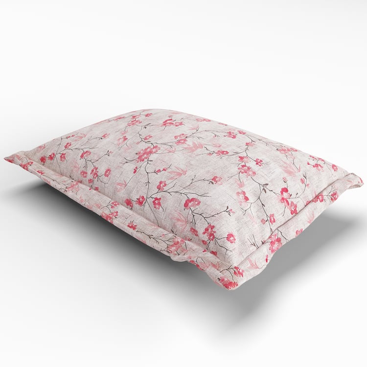 Ezra Bloom Set of 2 Floral Print Pillow Covers - 70x45cm