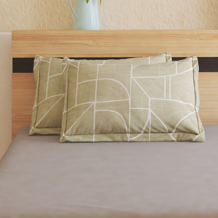 Ezra Chester Geo Set of 2 Geometric Print Pillow Covers - 70x45cm