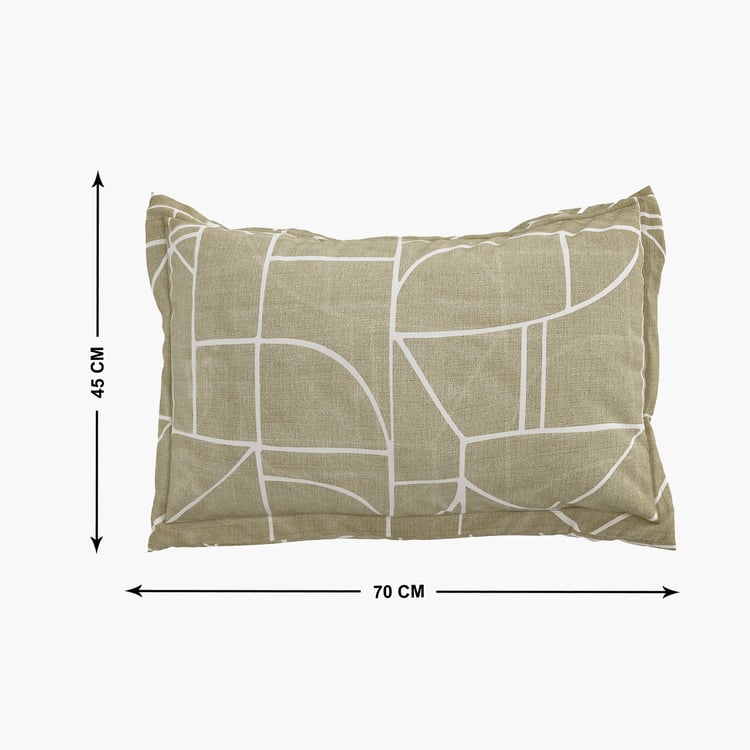 Ezra Chester Geo Set of 2 Geometric Print Pillow Covers - 70x45cm