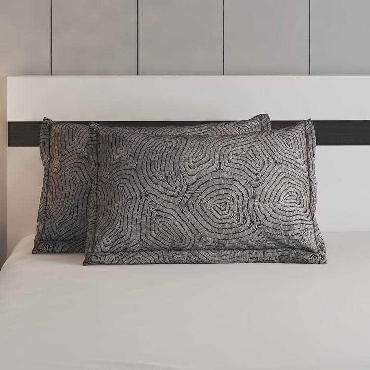 Ezra Mineral Set of 2 Printed Pillow Covers - 70x45cm