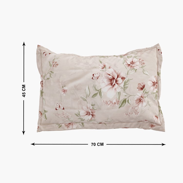 Ezra Peony Set of 2 Floral Print Pillow Covers - 70x45cm