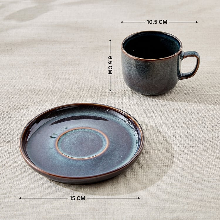 Cadenza Coastline Stoneware Cup and Saucer - 220ml