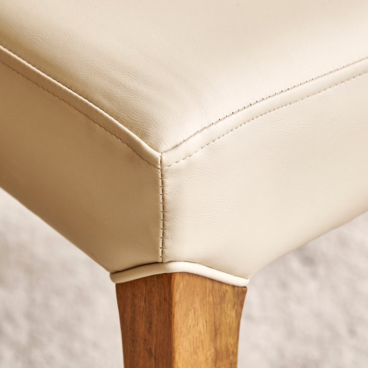 Prince Neo Set of 2 Faux Leather Dining Chairs - Beige