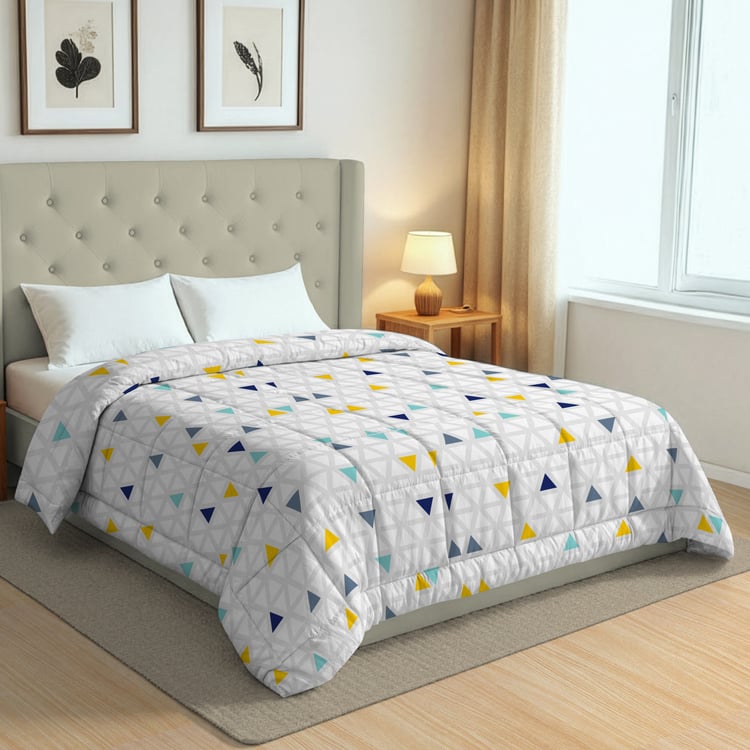 SWAYAM Big Boss Microfibre Geometric Print Double Comforter