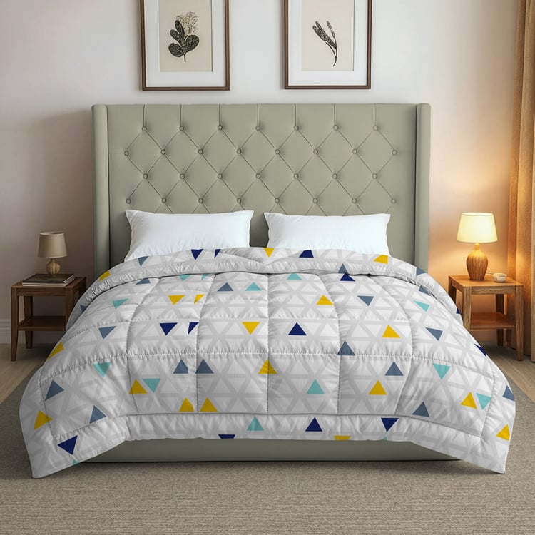 SWAYAM Big Boss Microfibre Geometric Print Double Comforter