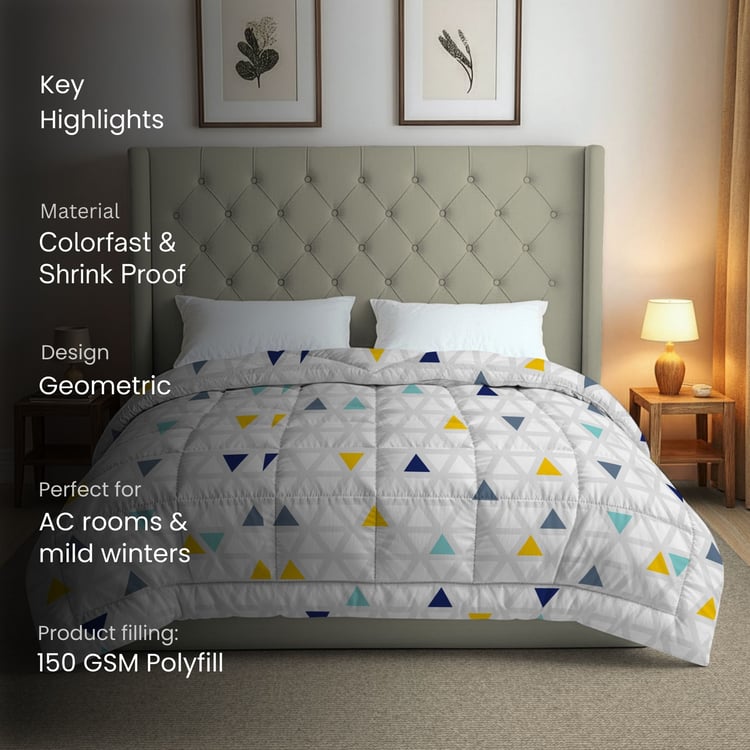 SWAYAM Big Boss Microfibre Geometric Print Double Comforter