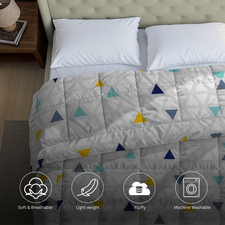 SWAYAM Big Boss Microfibre Geometric Print Double Comforter