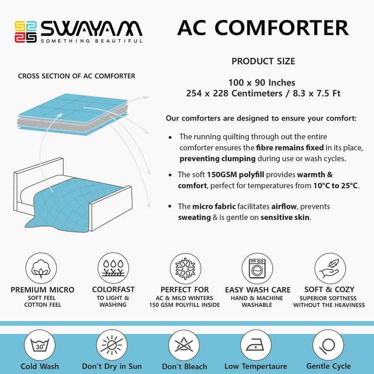 SWAYAM Big Boss Microfibre Geometric Print Double Comforter