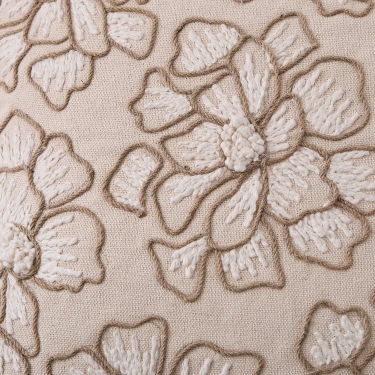 Bohemia Petal Embroidered Filled Cushion - 45x45cm