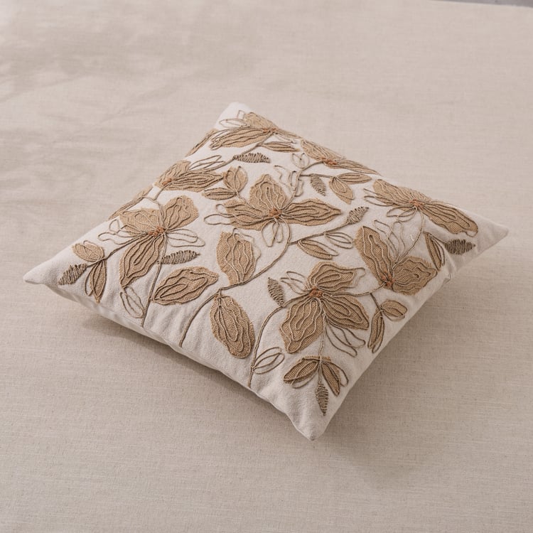 Bohemia Sable Embroidered Filled Cushion - 45x45cm