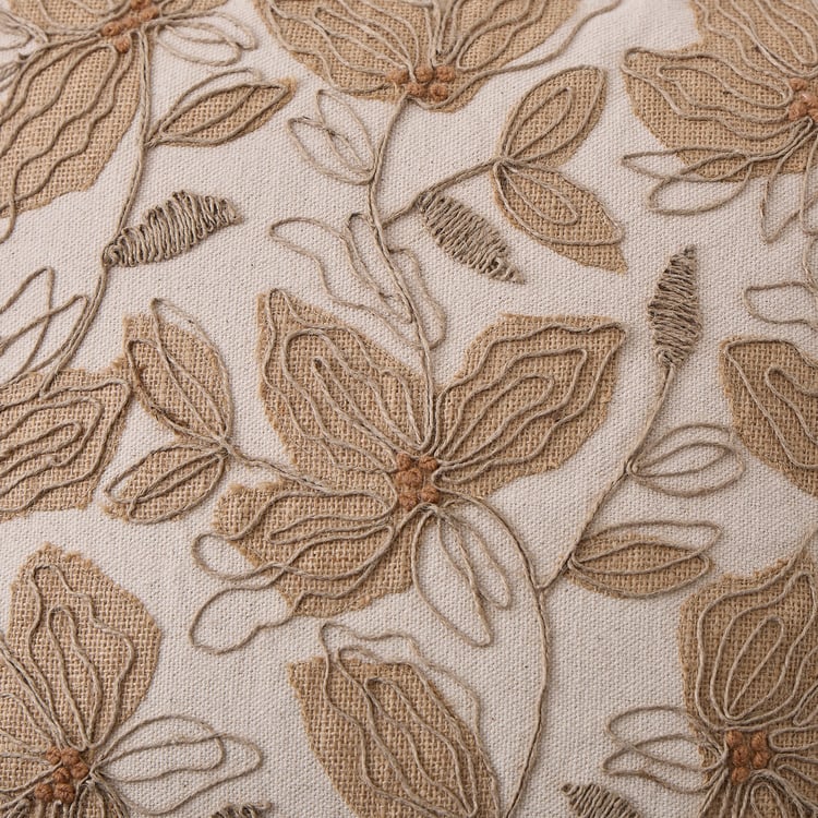 Bohemia Sable Embroidered Filled Cushion - 45x45cm