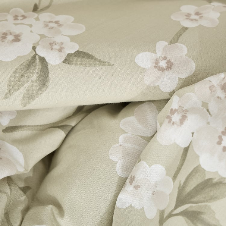 Chime Cotton 4Pcs Floral Print Double Bed-In-A-Bag Set