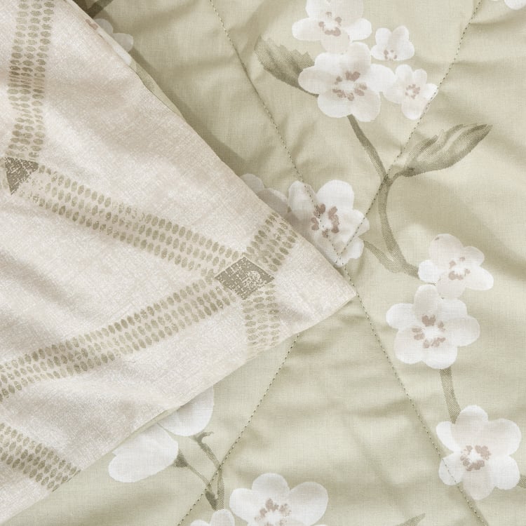 Chime Cotton 4Pcs Floral Print Double Bed-In-A-Bag Set