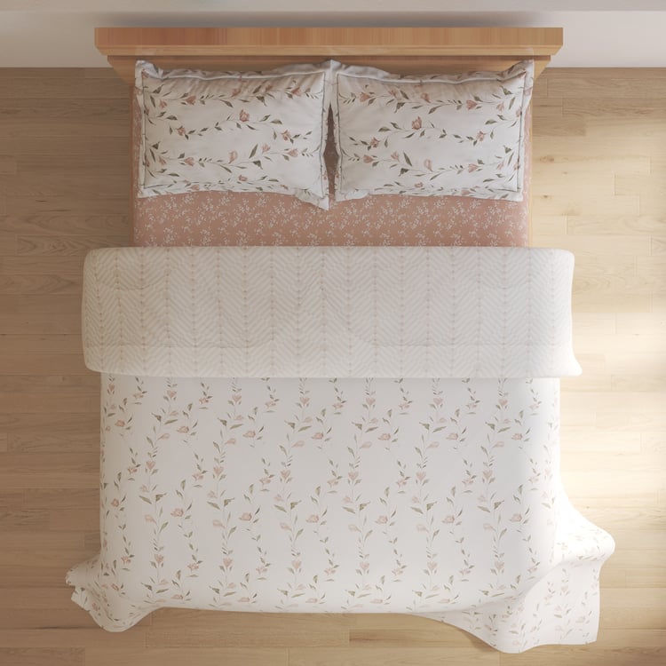 Chime Rosin Cotton 4Pcs Printed Double Bed-In-A-Bag Set