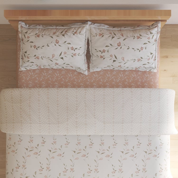 Chime Rosin Cotton 4Pcs Printed Double Bed-In-A-Bag Set