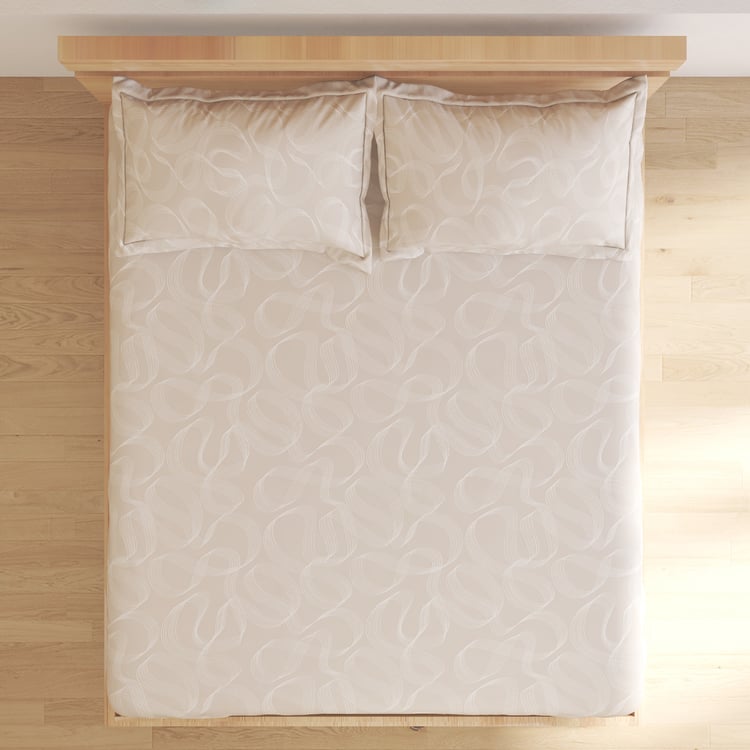 Oxford Cotton 200TC Printed 3Pcs Queen Fitted Bedsheet Set