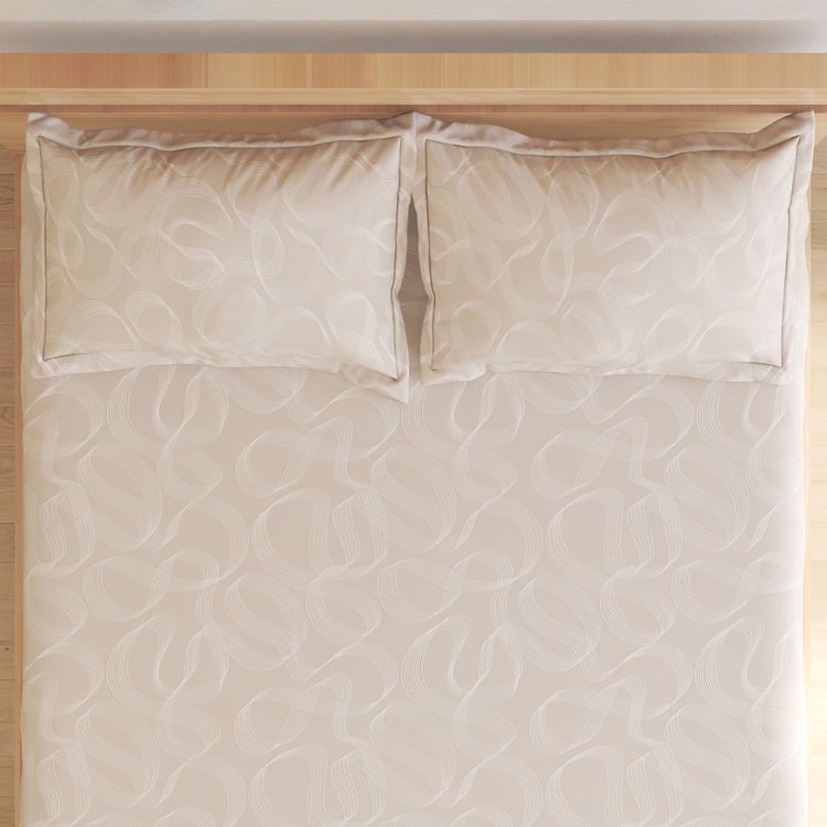 Oxford Cotton 200TC Printed 3Pcs Queen Fitted Bedsheet Set