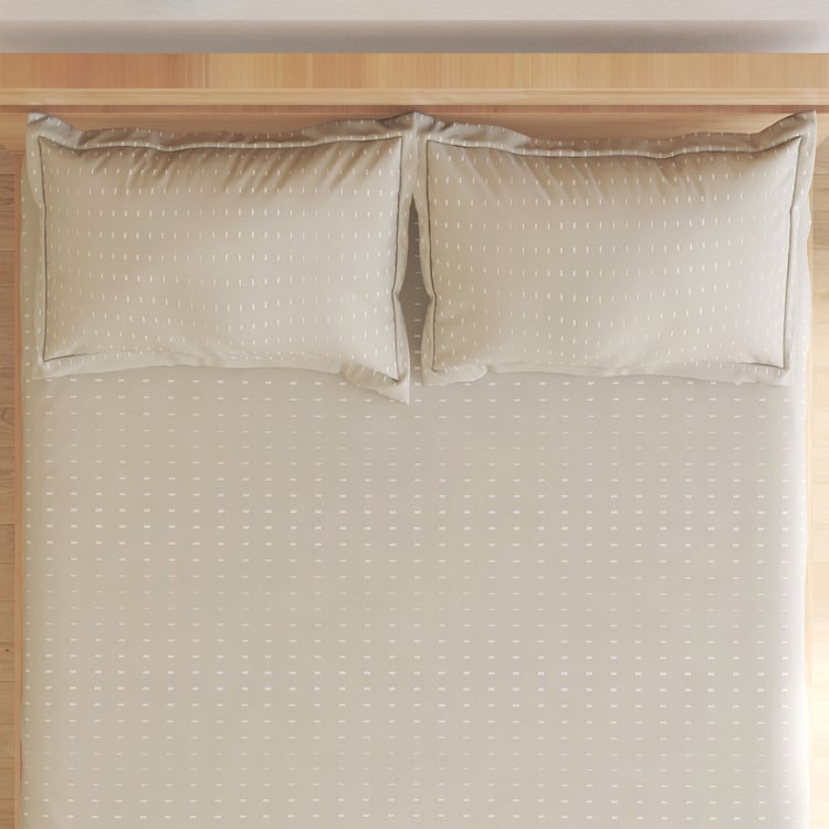 Oxford Dew Cotton 200TC Printed 3Pcs King Fitted Bedsheet Set
