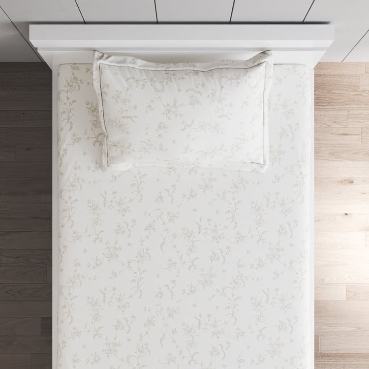Oxford Thyme Cotton 200TC Floral Print 2Pcs Single Bedsheet Set
