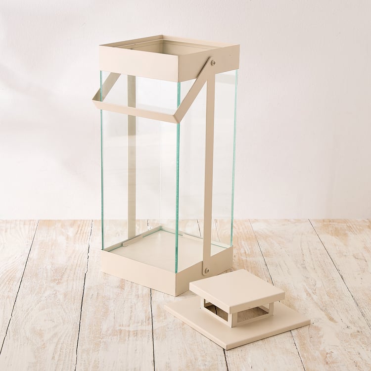 Nesta Eden Glass and Metal Lantern - Medium