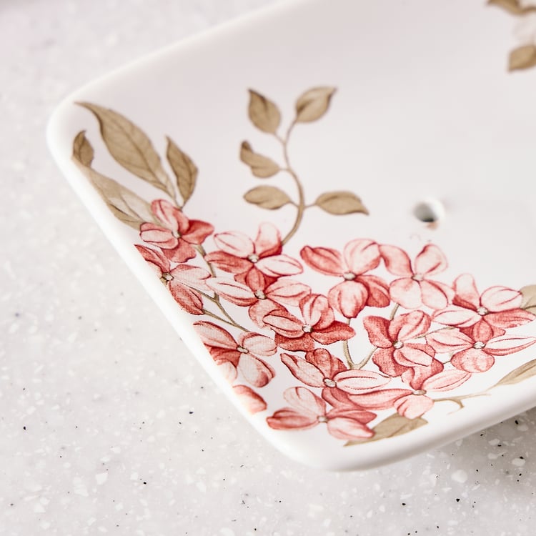 Mekong Elite Ceramic Floral Print Soap Dish