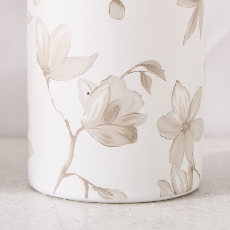 Mekong Aura Ceramic Floral Print Soap Dispenser - 330ml