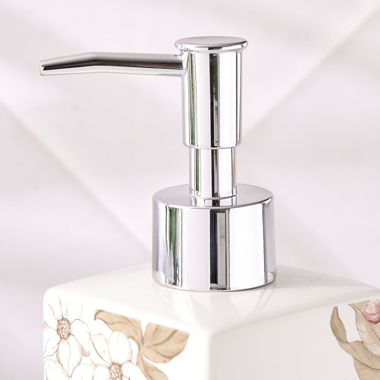 Mekong Elite Ceramic Floral Print Soap Dispenser - 360ml