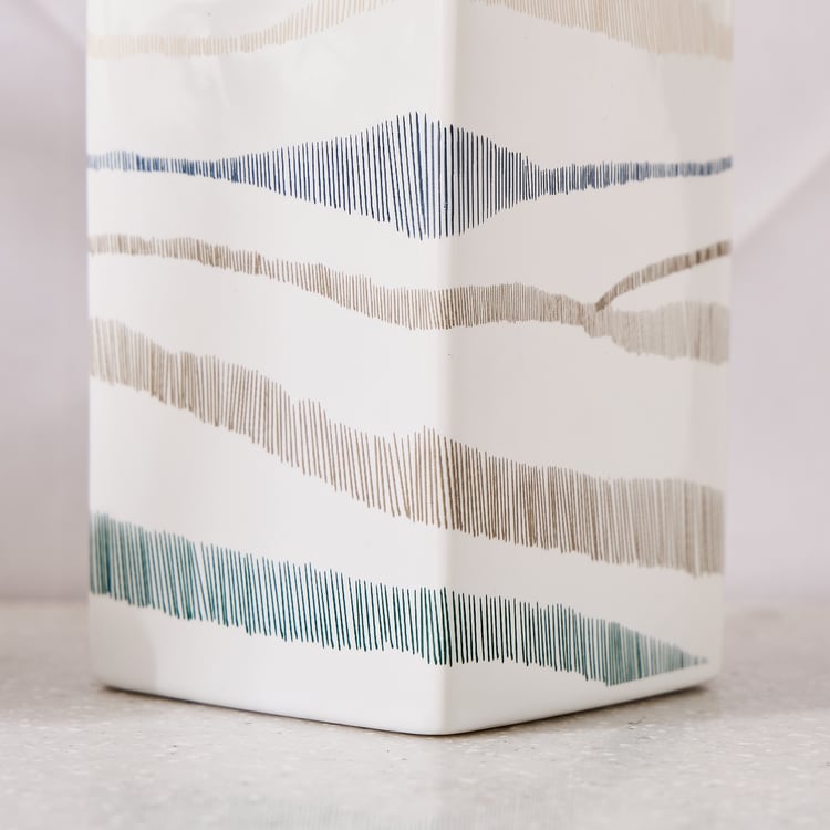 Mekong Ribble Ceramic Printed Soap Dispenser - 360ml