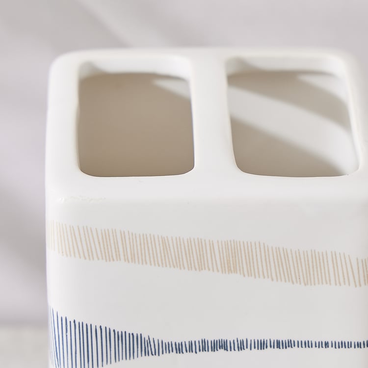 Mekong Aura Ceramic Printed Tooth Brush Holder