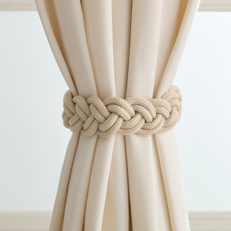 Oak Curtain Rope Magnetic Tie-Back Holder