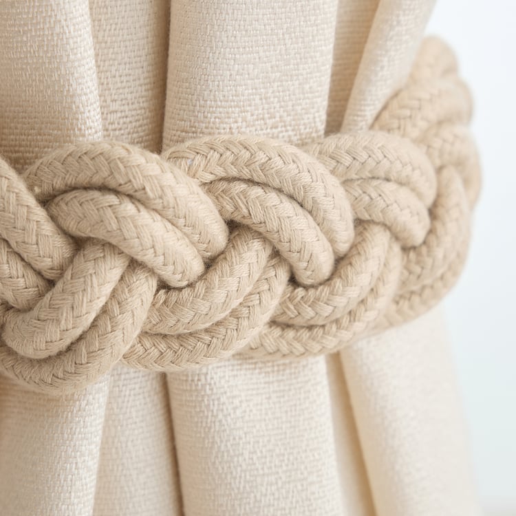 Oak Curtain Rope Magnetic Tie-Back Holder