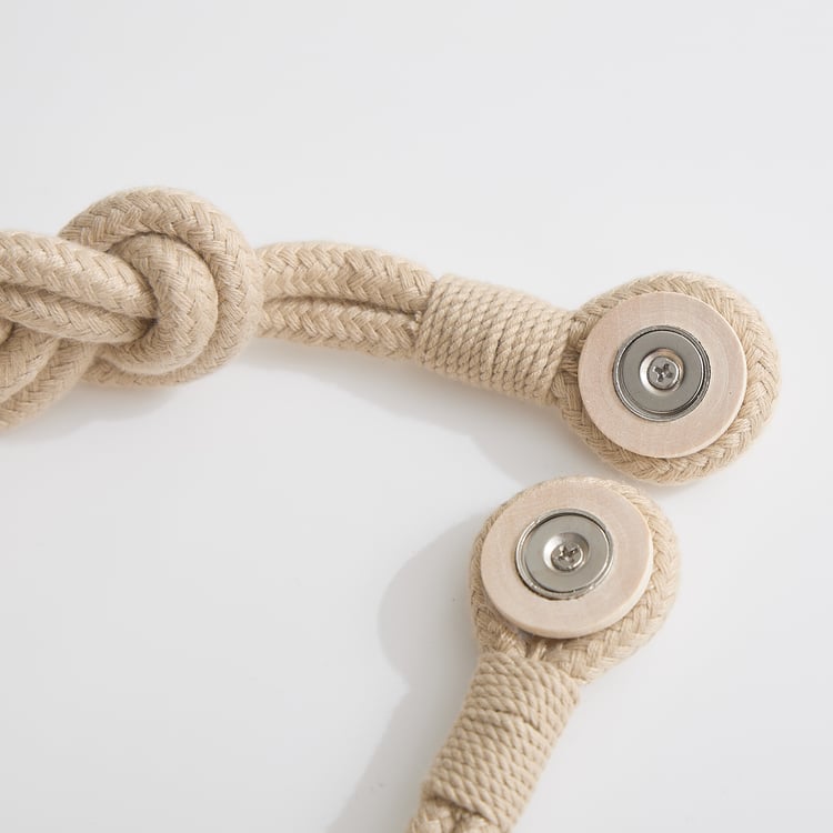 Oak Curtain Rope Magnetic Tie-Back Holder