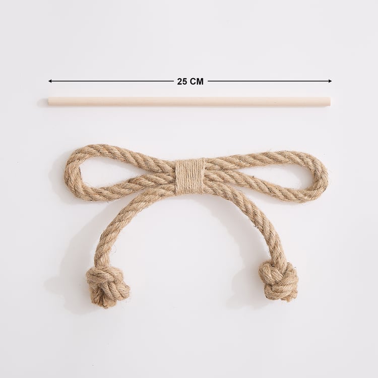 Oak Curtain Rope Tie-Back Holder