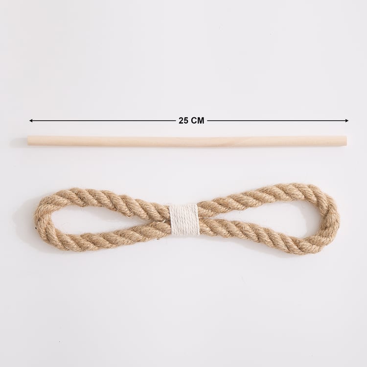 Oak Curtain Rope Tie-Back Holder