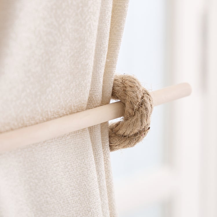Oak Curtain Rope Tie-Back Holder