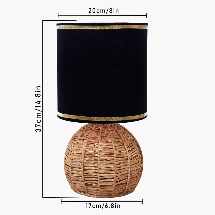 HOMESAKE Raffia Table Lamp