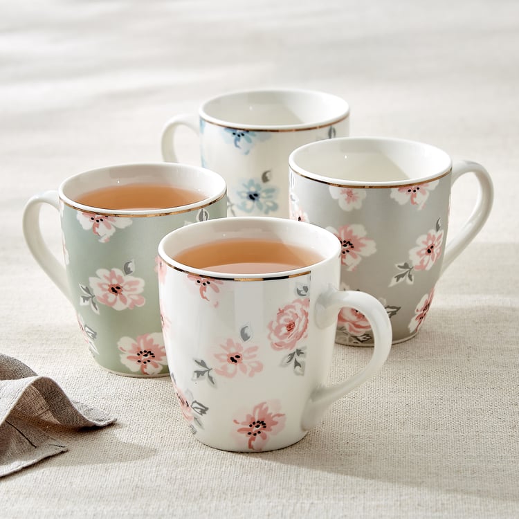 Colbert Bone China Floral Print Coffee Mug - 240ml