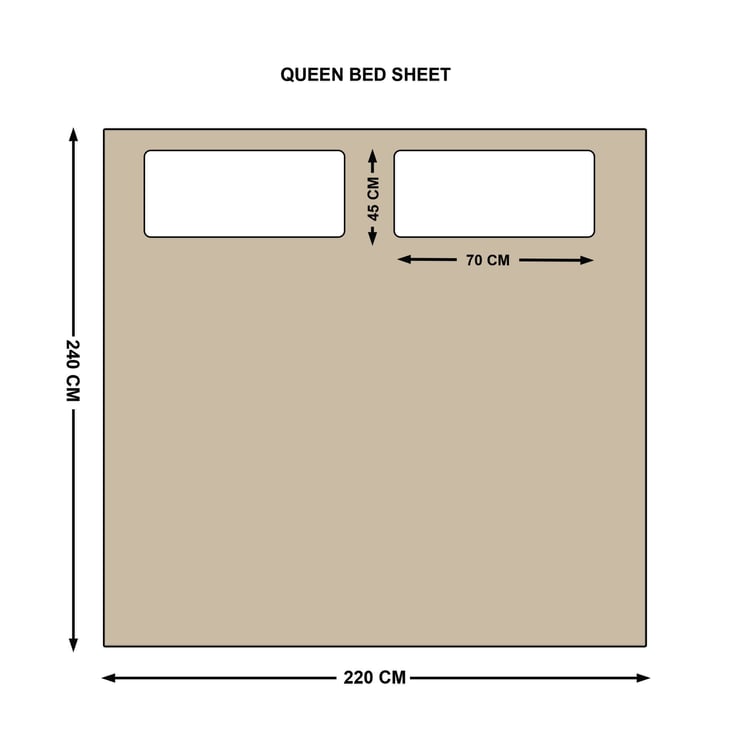 Juniper Printed 3Pcs Queen Bedsheet Set