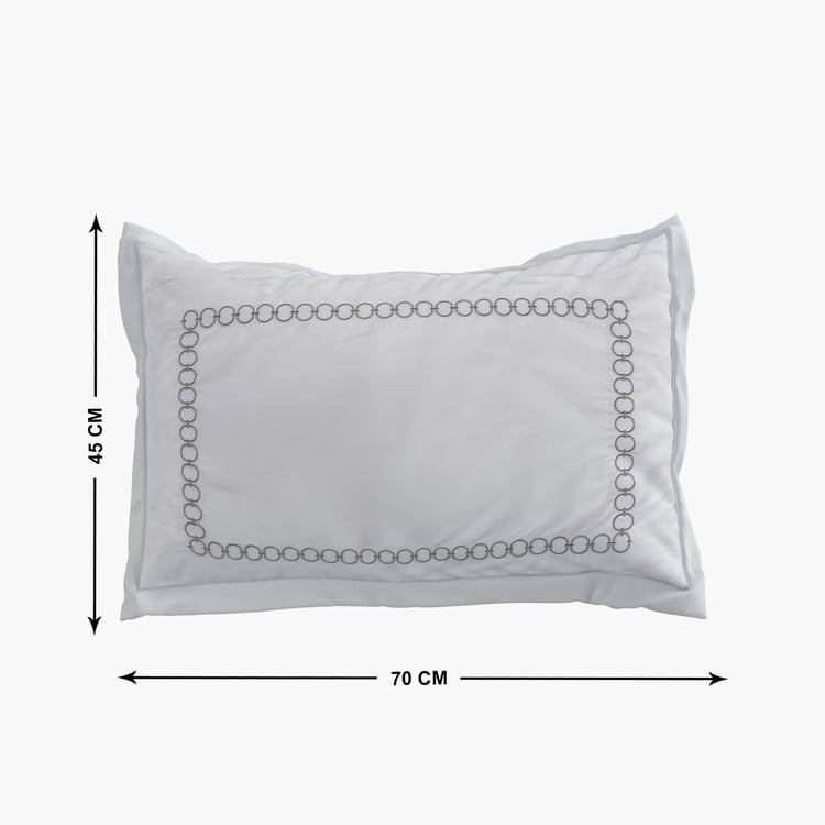 Hotel Luxe Helix Set of 2 Embroidered Pillow Covers - 70x45cm