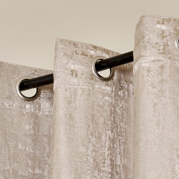 Eren Set of 4 Jacquard Light Filtering and Sheer Door Curtains - 7.54ft (270cm)