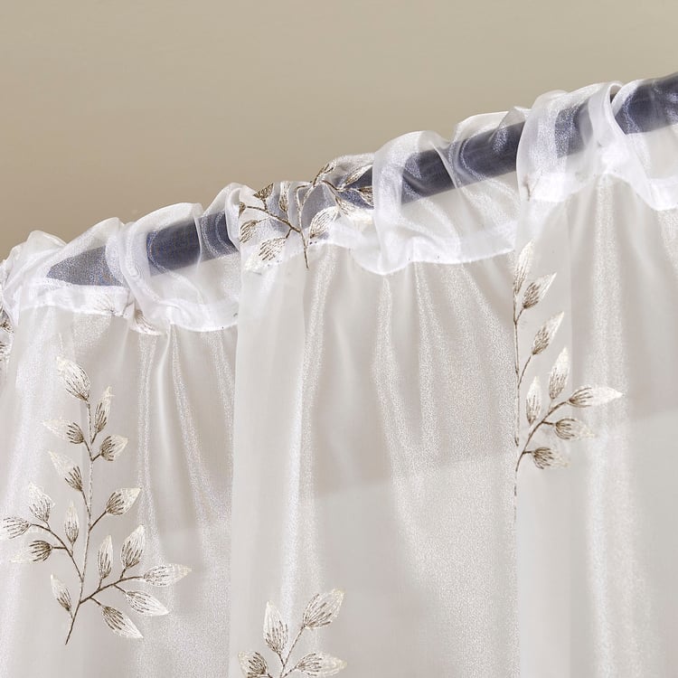 Eren Set of 4 Jacquard Light Filtering and Sheer Door Curtains - 7.54ft (270cm)