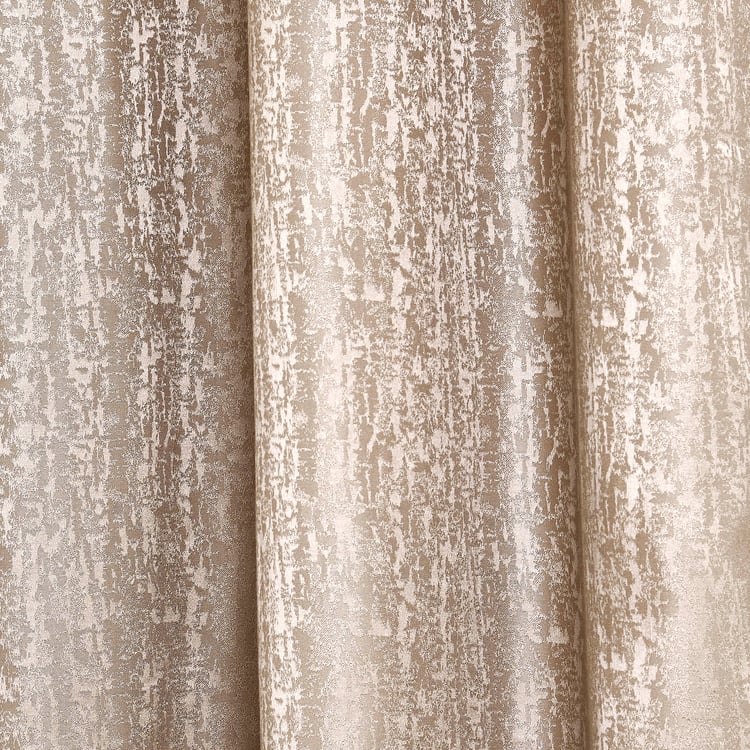 Eren Set of 4 Jacquard Light Filtering and Sheer Door Curtains - 7.54ft (270cm)