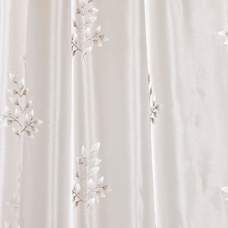 Eren Set of 4 Jacquard Light Filtering and Sheer Door Curtains - 7.54ft (270cm)