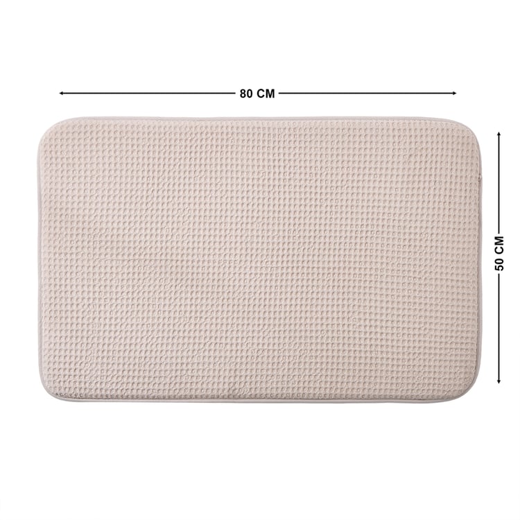 Buttercup Waffle Anti-Slip Bath Mat - 80x50cm