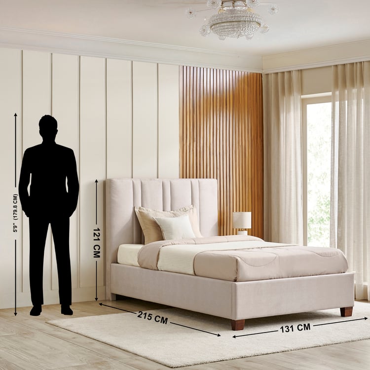 Stellar Elite NXT Ameila Teen Bed with Hydraulic Storage - Beige