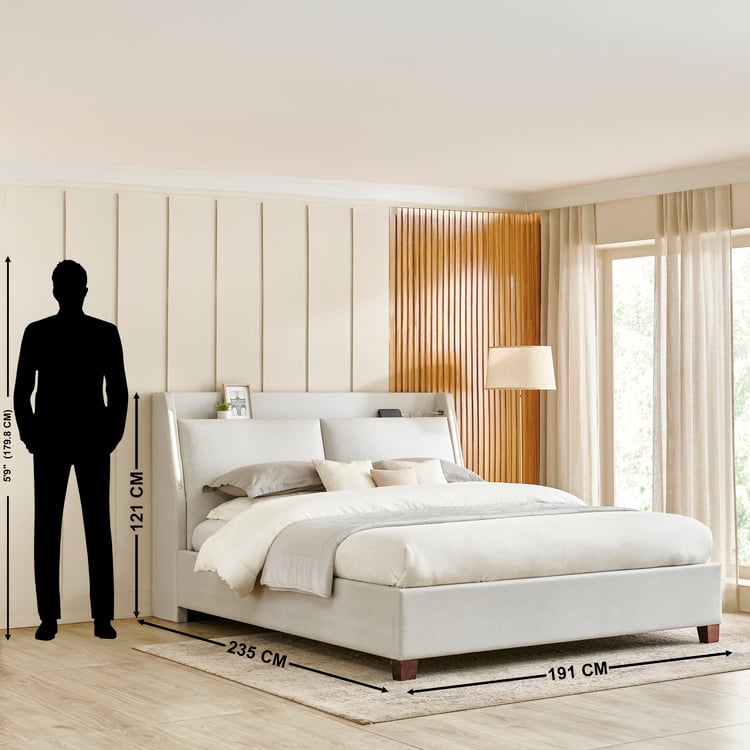 Stellar Elite NXT Sophia King Bed with Hydraulic Storage - Grey