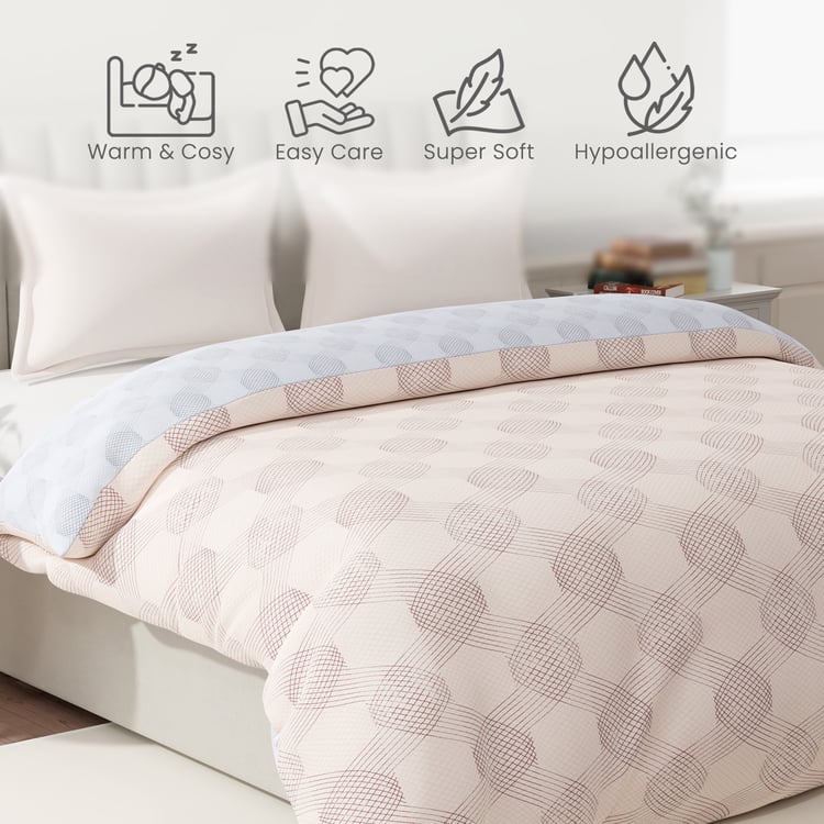 BOUTIQUE LIVING Embrace Cotton Geometrical Print Reversible Double Comforter