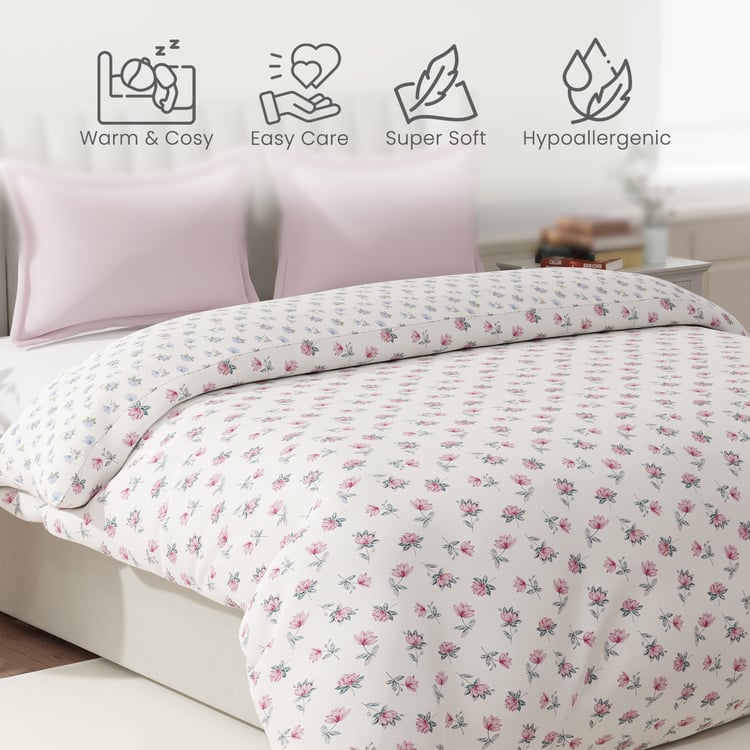 BOUTIQUE LIVING Embrace Cotton Floral Print Reversible Double Comforter