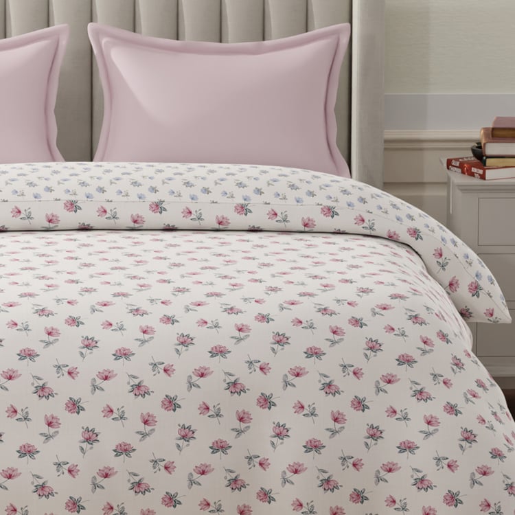 BOUTIQUE LIVING Embrace Cotton Floral Print Reversible Double Comforter
