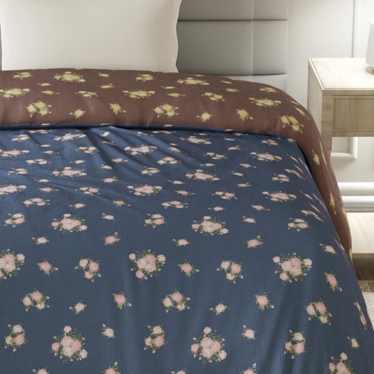 LAYERS Lumina Floret Cotton Floral Print Reversible Single Comforter